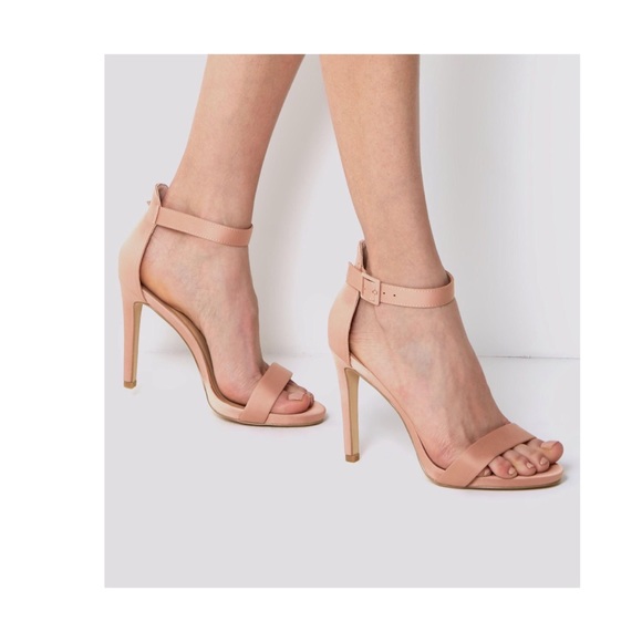 Rose gold heels shoes New look size US 7  KU 5 - Picture 2 of 8